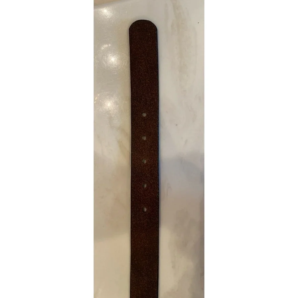 Cherokee Men’s Leather Belt Gold‎ Buckle Dk Brown Buckle 1 “ Leather Belt 41”.
